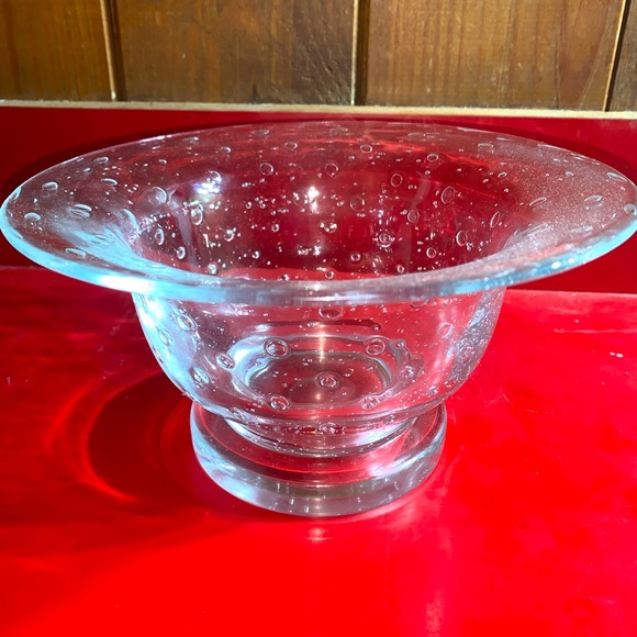 Controlled Bubbles Rain Drop Glass Bowl - Picture 1 of 5